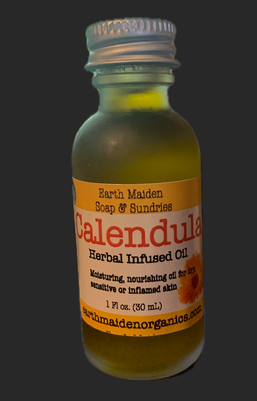 A soothing, moisturizing oil made from dried calendula flower. Excellent choice for sensitive or inflamed skin.