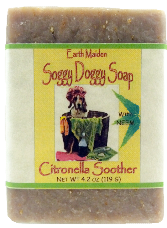 Earth Maiden Citronella Soother Neem Oil Dog Soap gets rid of the itchies!