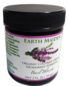 Deodorant: Basil Blossom Natural Coconut Cream Deodorant