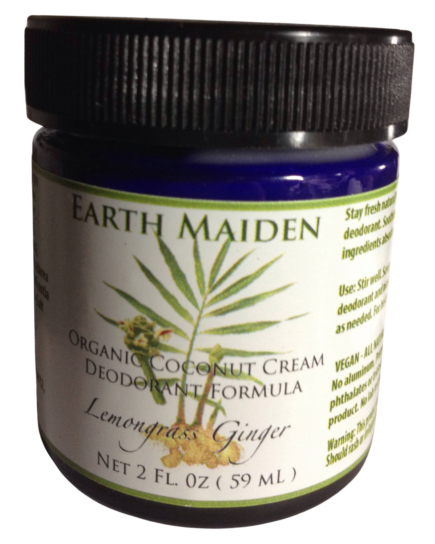 Deodorant: Lemongrass Ginger Natural Coconut Cream Deodorant