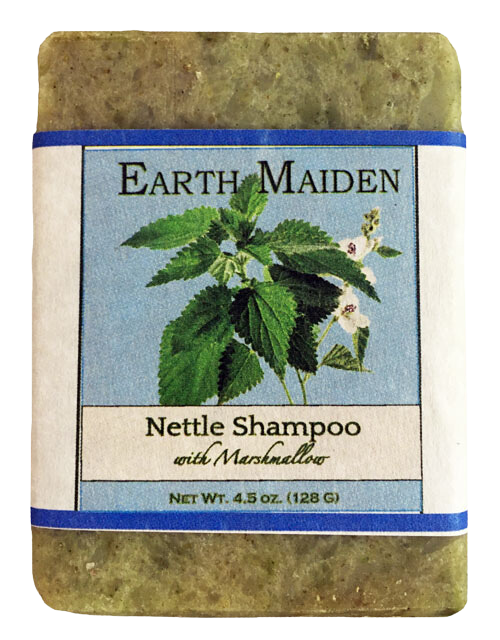 Nettle Shampoo by Earth Maiden supports a healthy scalp, skin, and hair, creating a unique spring tonic for oily, dry or normal hair.