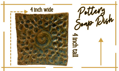 speckled stoneware with water blue glaze