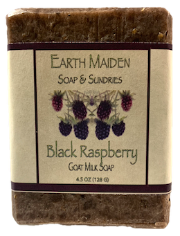 Black Raspberry goat milk soap  fragrance is very true to the fruit but also has a warm, musk and vanilla finish. This is a very popular goat milk soap with our customers.