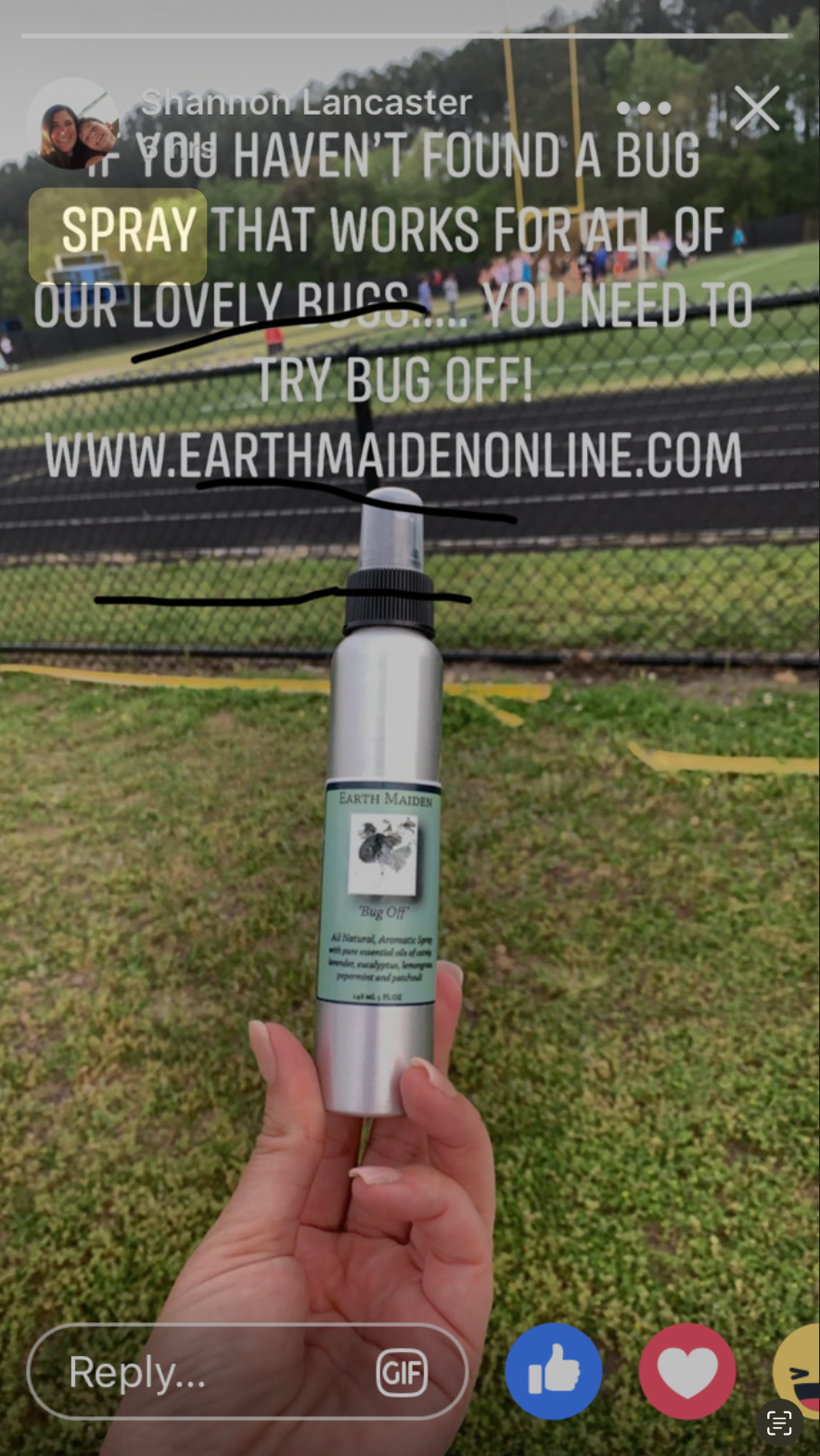 'Bug Off' Insect Spray 5 ounce metal bullet container.