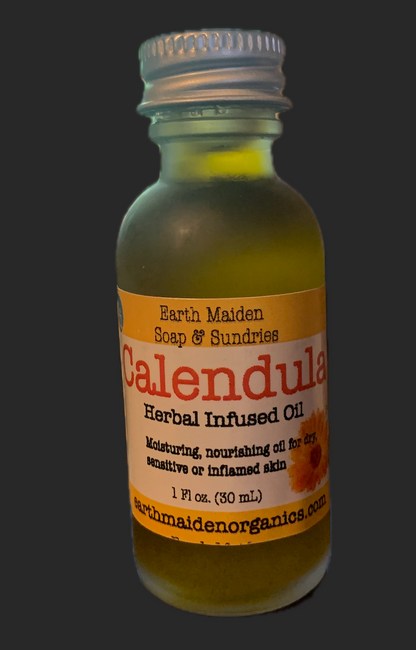 A soothing, moisturizing oil made from dried calendula flower. Excellent choice for sensitive or inflamed skin.